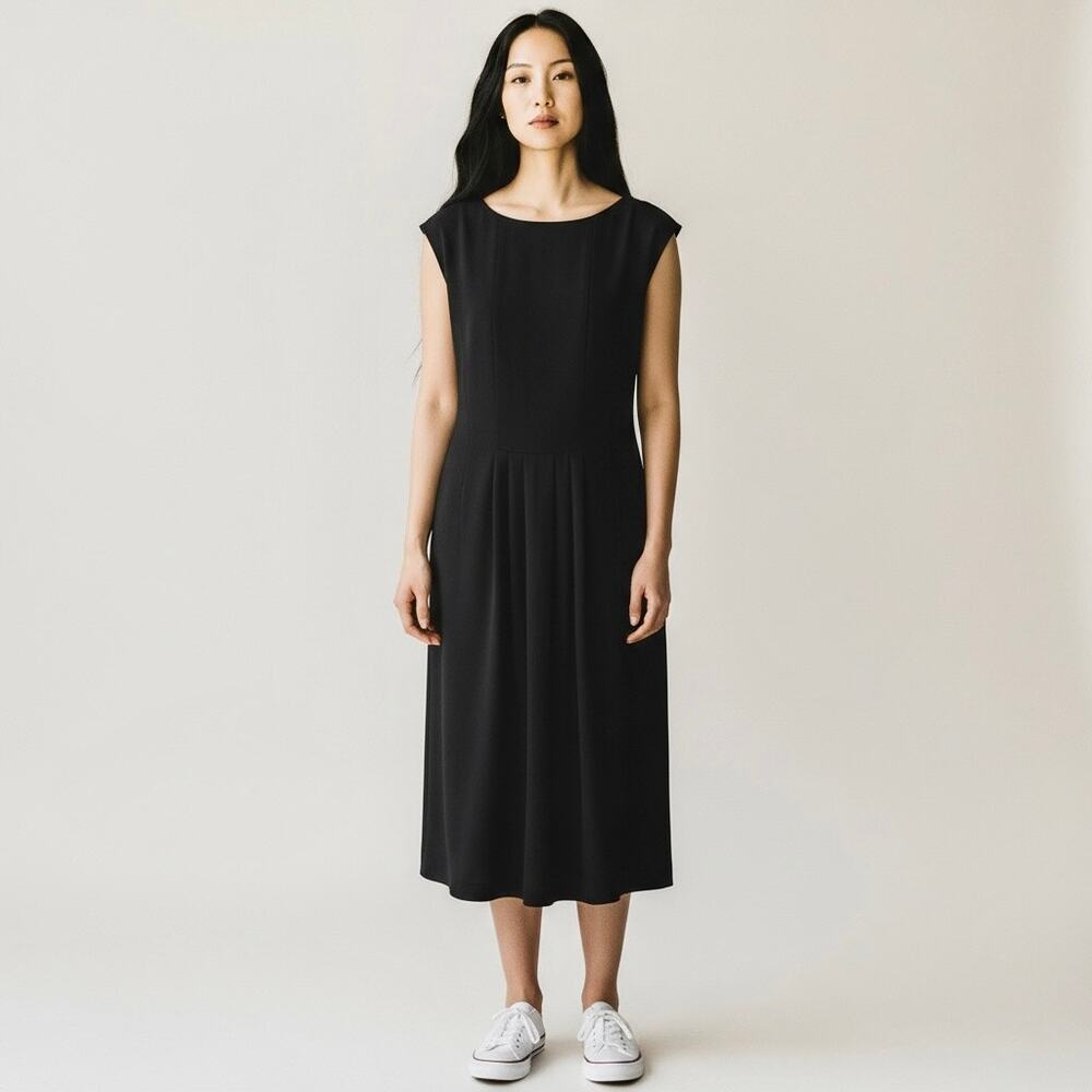 Armani Collezioni Dress Size 12 Made in Italy Dark Gray Slate Charcoal